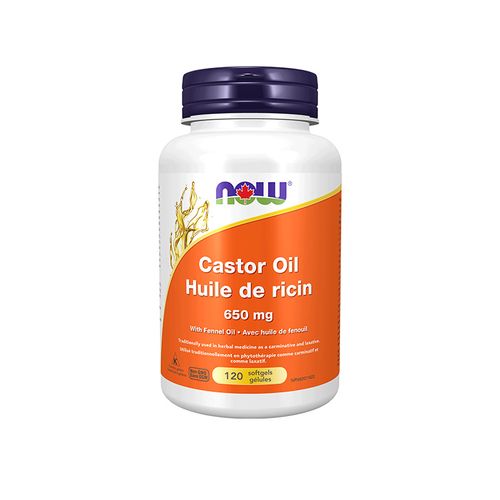 Now Foods, Castor Oil with Fennel Oil, 650mg, 120 Softgels
