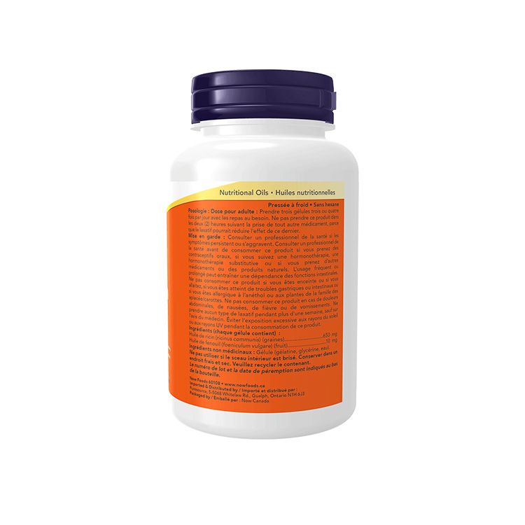 Now Foods, Castor Oil with Fennel Oil, 650mg, 120 Softgels