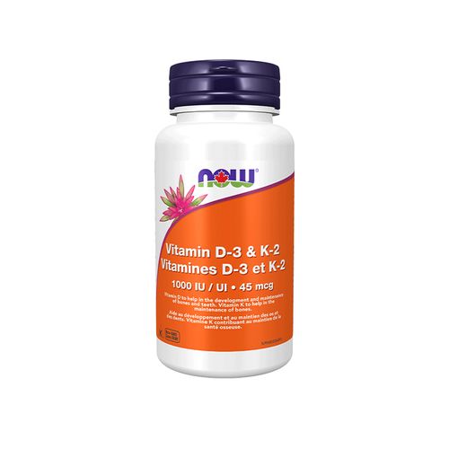 Now Foods, Vitamin D-3 & K2, 120 Veg Capsules