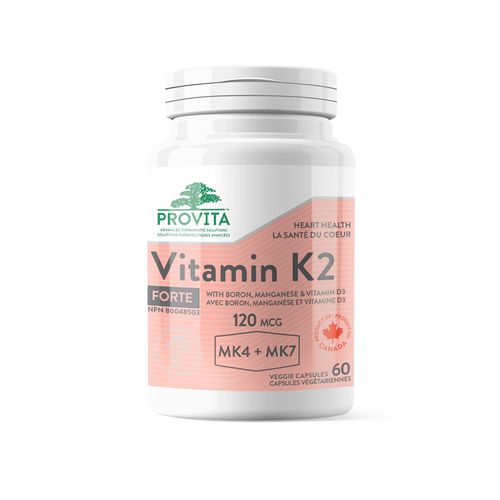 加拿大Provita强化维生素K2胶囊 60粒 MK4与MK7两种形式 维护骨骼及凝血功能健康