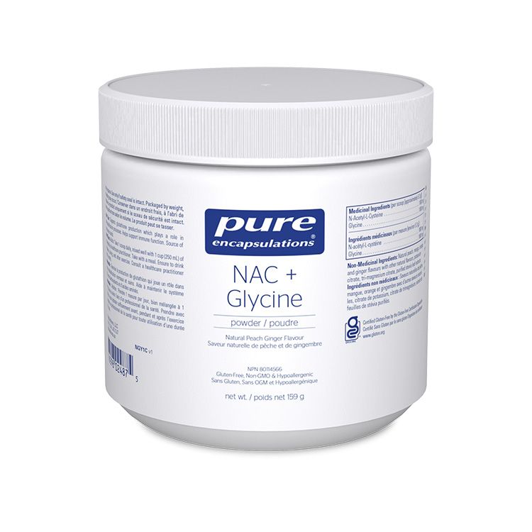 Pure Encapsulations, NAC + Glycine Powder, 159g