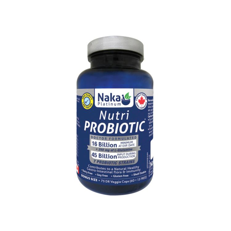 Naka Platinum, Nutri Probiotic, 75 Vcaps - Naka | Lifeplus Natural Health