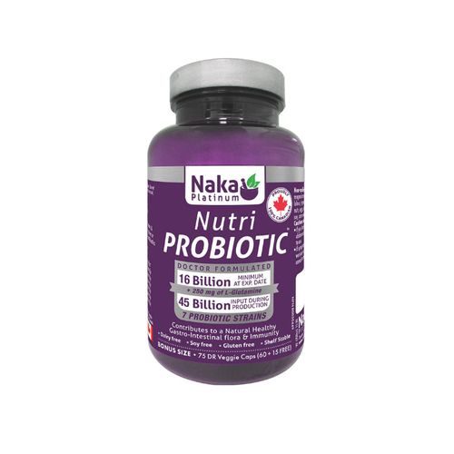 Naka Platinum, Nutri Probiotic, 75 Vcaps