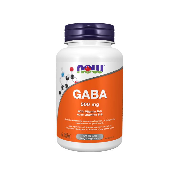 Now Foods, GABA with Vitamin B6, 500mg, 100 Vcaps