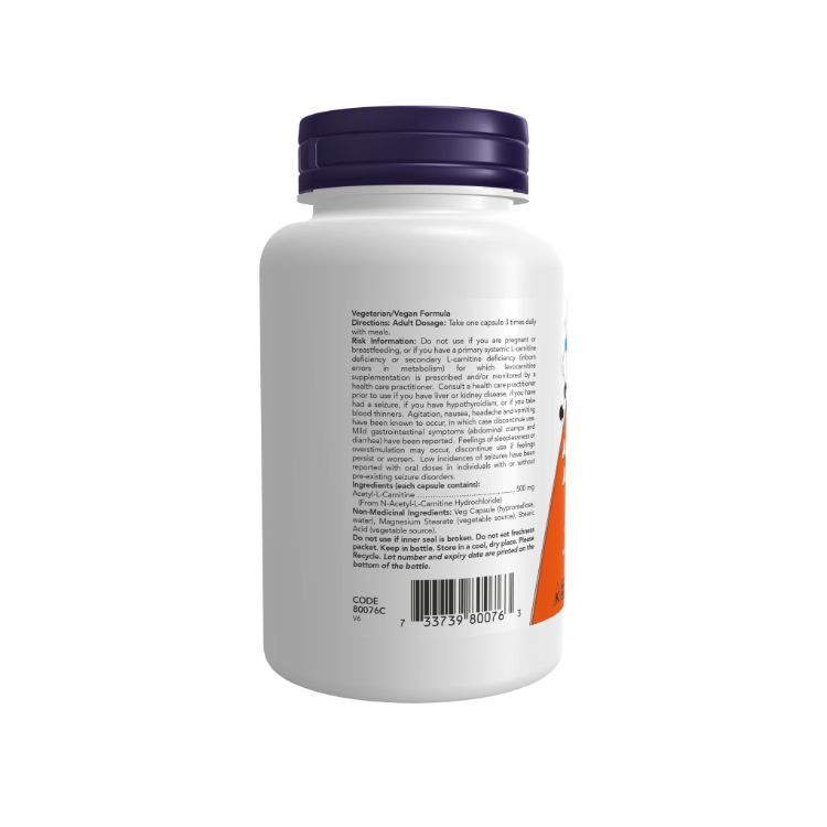 Now Foods, Acetyl L-Carnitine, 500mg, 100 Vcaps