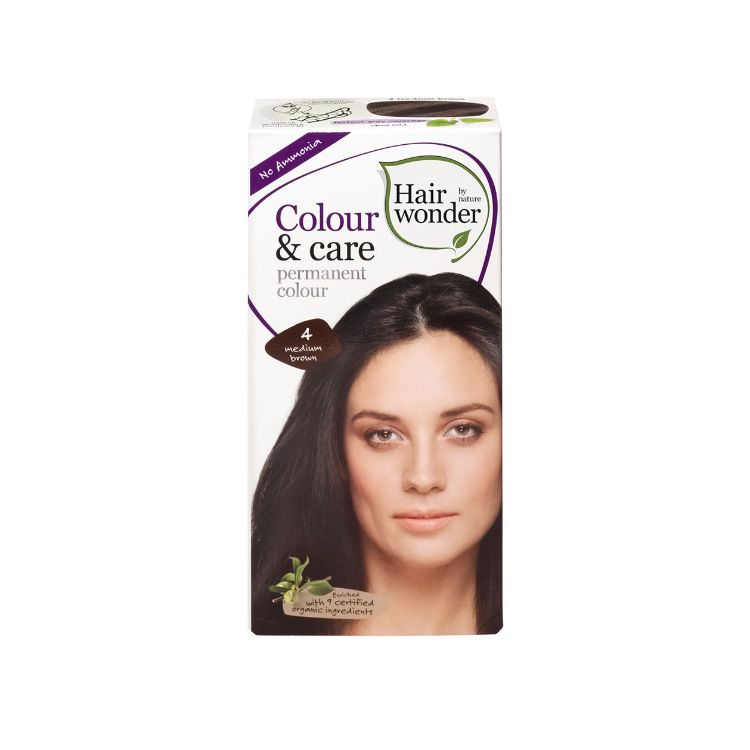 Hair Wonder of Nature, Colour & Care, Medium Brown 4, 1 Set