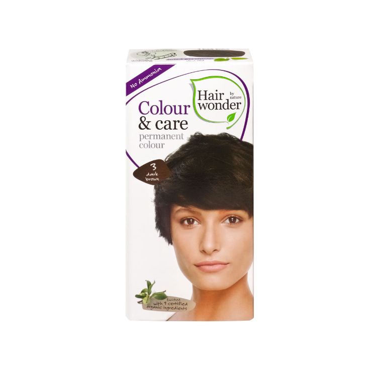 Hair Wonder of Nature, Colour & Care, Dark Brown 3, 1 Set