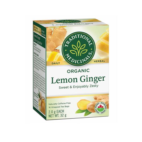 Traditional Medicinals, Organic Lemon Ginger Tea, 16s