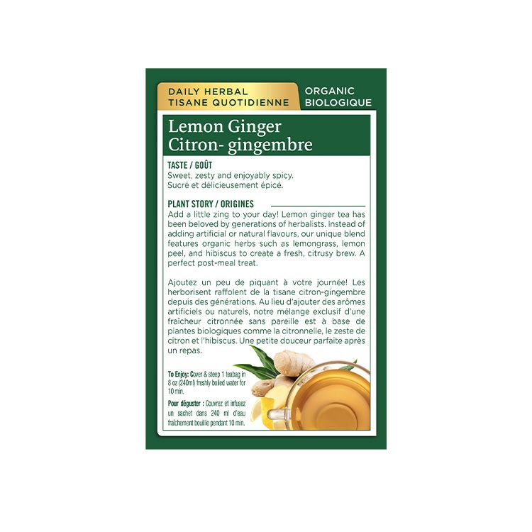 Traditional Medicinals, Organic Lemon Ginger Tea, 16s