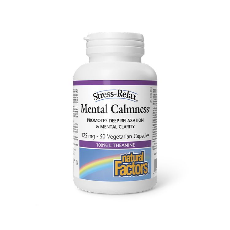 Natural Factors, Stress-Relax Mental Calmness, 125 mg, 60 Vegetarian Cappsules