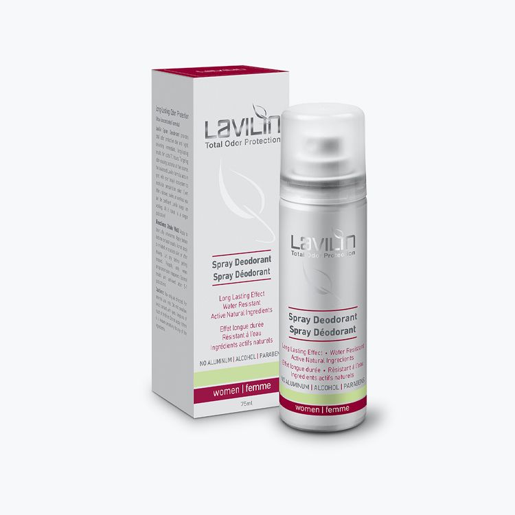 LAVILIN, Total Odor Protection Spray Deodorant for Women, 75ml