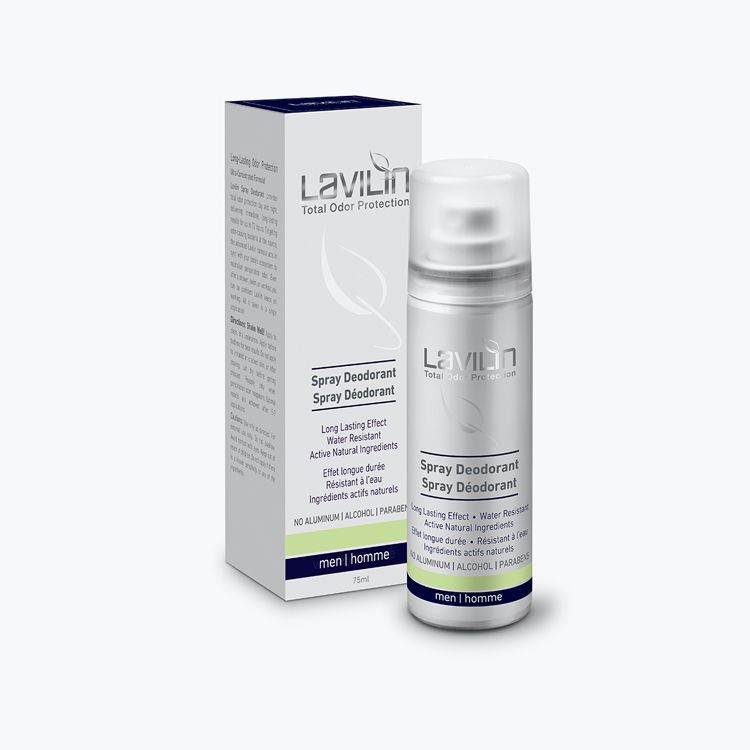 LAVILIN, Total Odor Protection Spray Deodorant for Men, 75ml