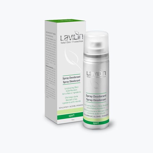 LAVILIN, Total Odor Protection Spray Deodorant for Sports, 75ml