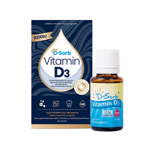 D-Sorb, Vitamin D3 Drops 1000IU, 180 Servings