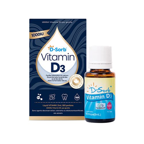 [Buy 2 Get 25% Off] D-Sorb, Vitamin D3 Drops 1000IU, 180 Servings