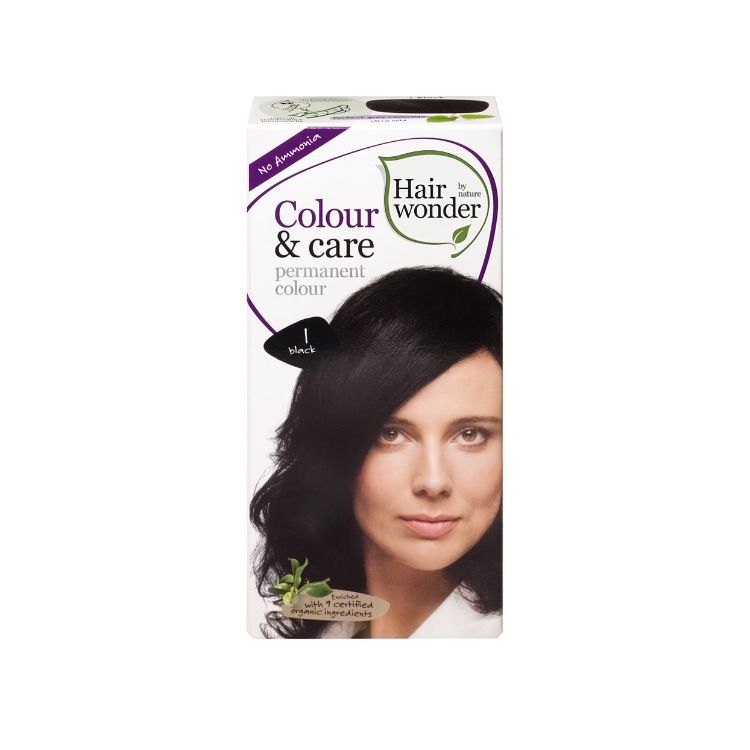 Hair Wonder of Nature, Colour & Care, Black 1, 1 Set