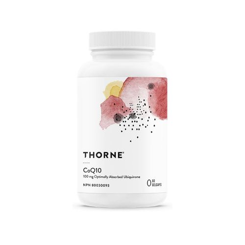 美国Thorne悦恩强化吸收辅酶Q10胶囊 60粒 添加亚麻籽油/CLA 吸收率更好 支持细胞能量产生 保护心脏