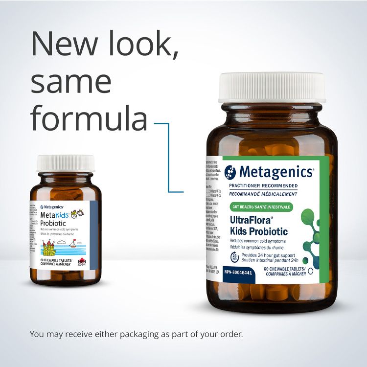 美国Metagenics儿童益生菌咀嚼片 60片 两种专有菌株混合 提升免疫 减少儿童感冒持续时间