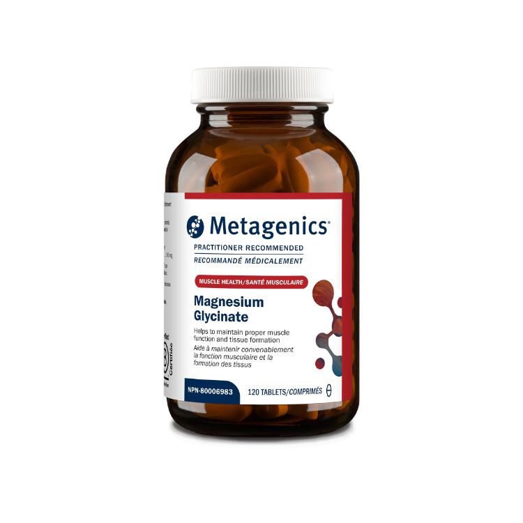 美国Metagenics双甘氨酸镁片 100毫克/120片 支持肌肉放松 维护神经系统健康 提升睡眠质量