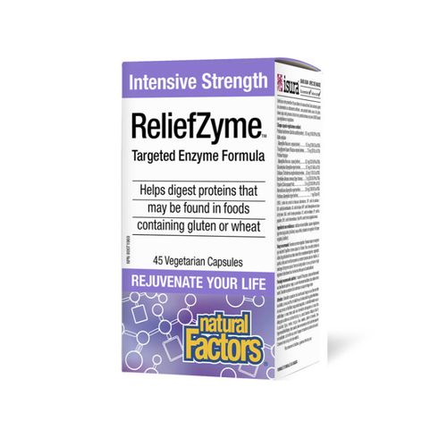 Natural Factors, ReliefZyme, Targeted Enzyme Formula, 45 Vegetarian Capsules