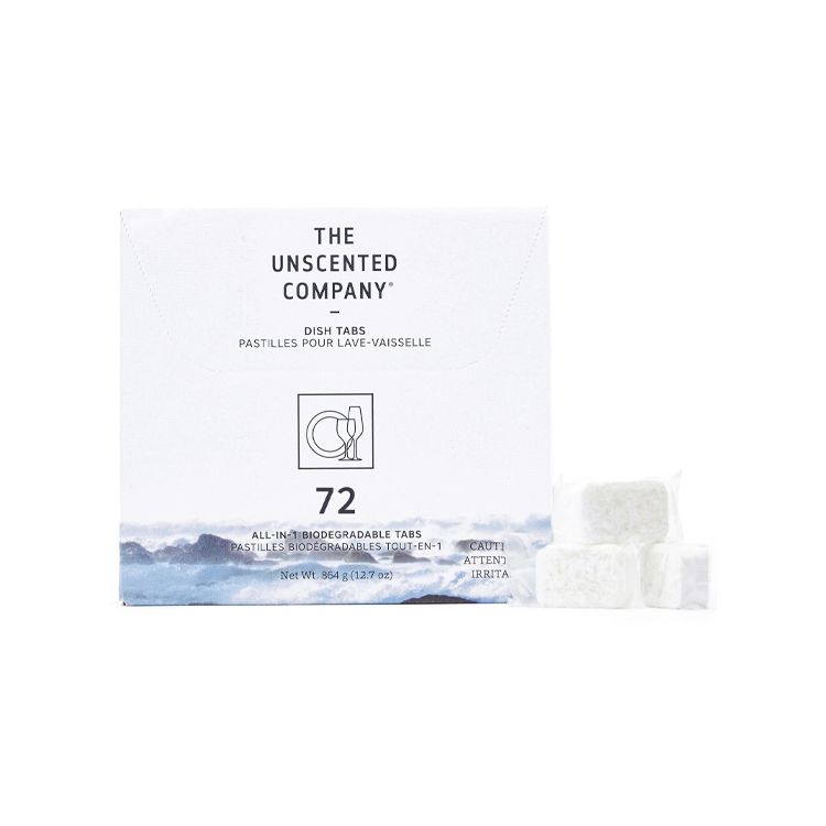 加拿大The Unscented Company洗碗机块 72块 集预浸泡/清洁/漂洗3种功能 去污增亮