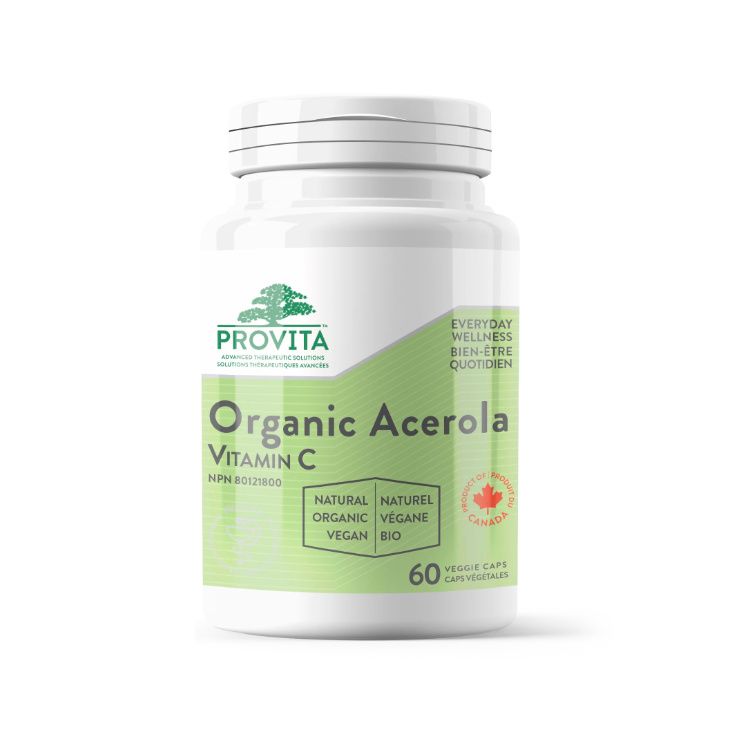 Provita, Organic Acerola Vitamin C, 60 Vegetable Capsules