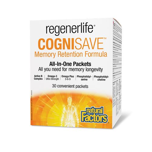 Natural Factors, regenerLife, CogniSave, 30 Packs