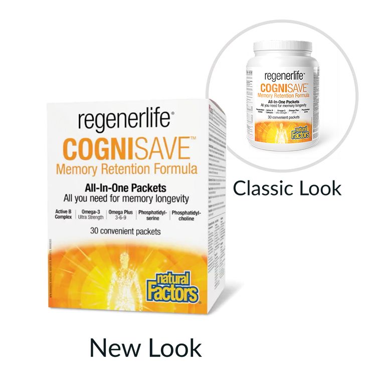 Natural Factors, regenerLife, CogniSave, 30 Packs