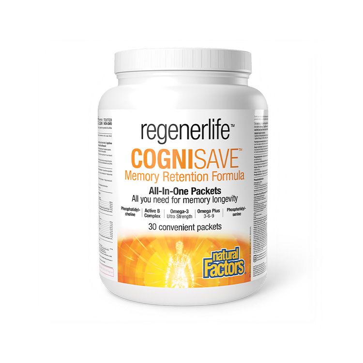 Natural Factors, regenerLife, CogniSave, 30 Packs