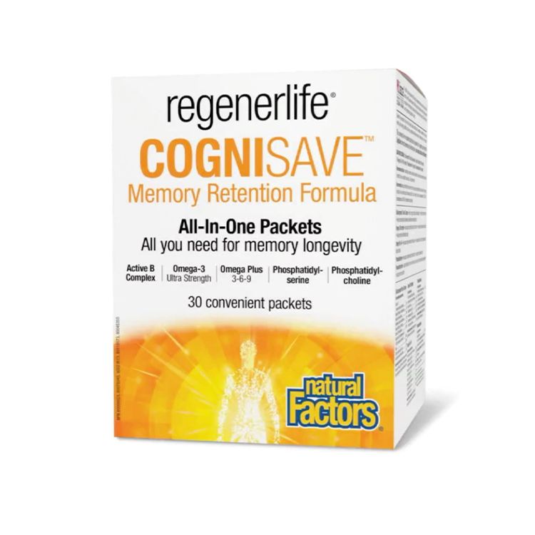 Natural Factors, regenerLife, CogniSave, 30 Packs