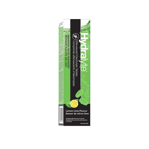 Hydralyte, Sports Hydration Tablets, Lemon Lime, 20 Tablets
