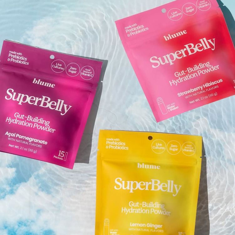 blume, SuperBelly, Gut Building Hydration Powder, Lemon Ginger, 15 Packets