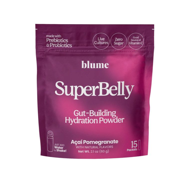 blume, SuperBelly, Gut Building Hydration Powder, Acai Pomegranate, 15 Packets