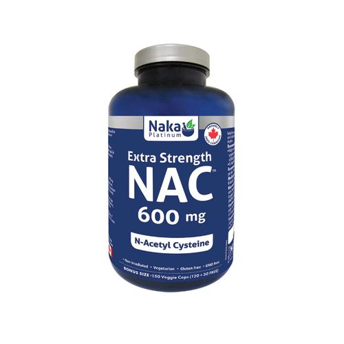 加拿大Naka N-乙酰-L-半胱氨酸NAC胶囊 600mg/150粒 缓解慢性支气管炎症状