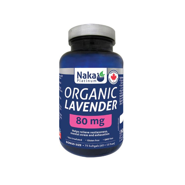 Naka Platinum, Organic Lavender, 80mg, 75 Softgels