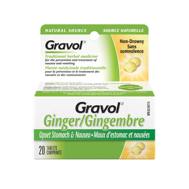 Buy Gravol, Ginger Tablets, 20 Tablets for 8.49 Lifeplus Natural Health