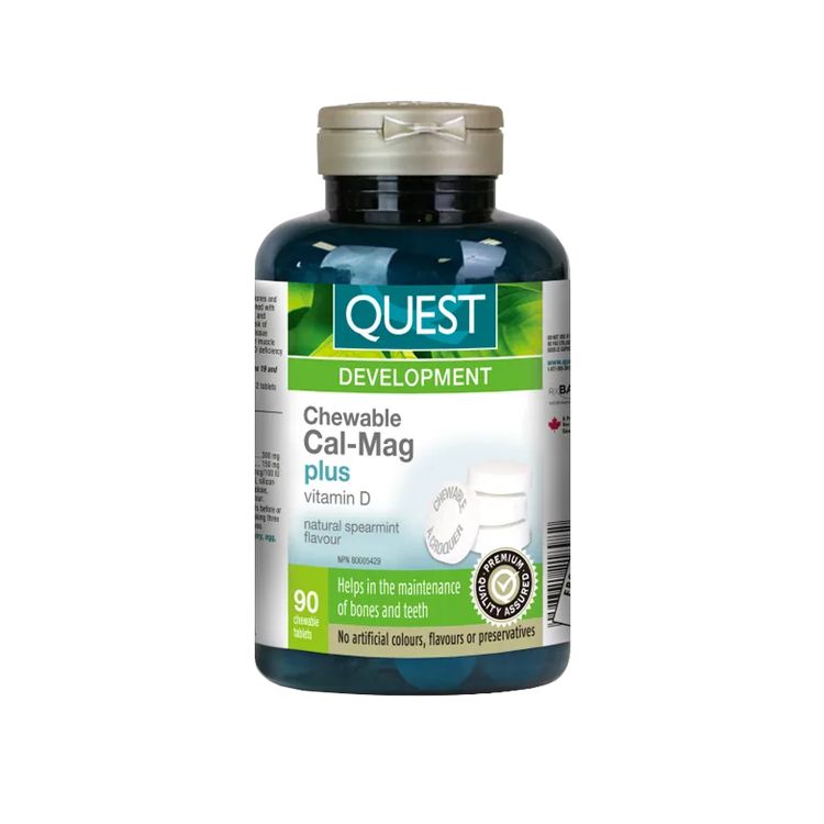 Quest, Chewable Cal-Mag + Vitamin D, 90 Chewable Tablets
