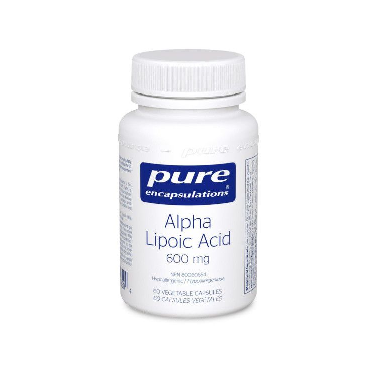 美国Pure Encapsulations硫辛酸 600毫克/60粒 抗糖化抵御自由基 稳定血糖 美白淡斑