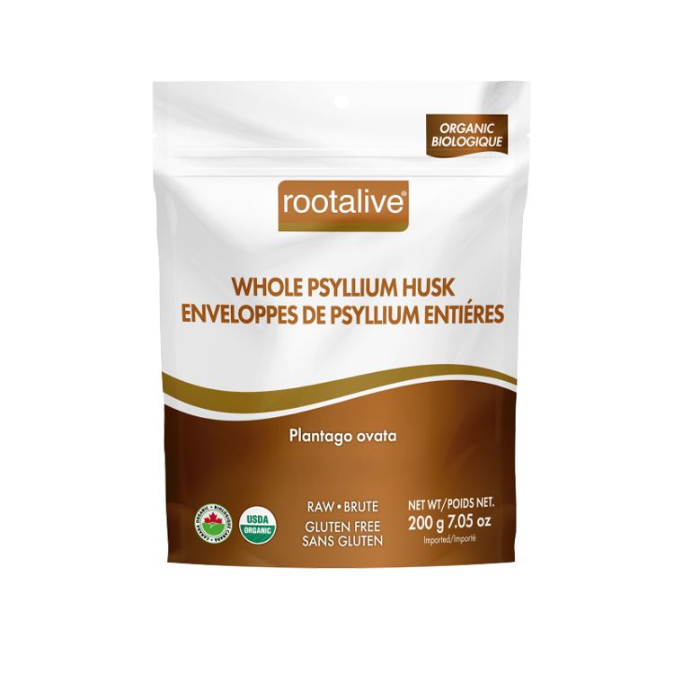 Rootalive, Organic Whole Psyllium Husk, 200g