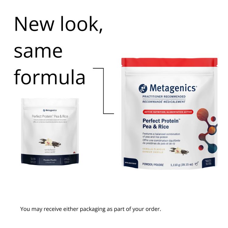 Metagenics, Perfect Protein, Pea & Rice, Vanilla 1110g