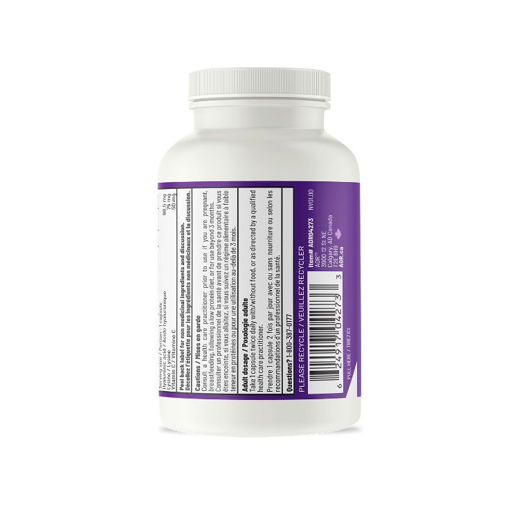 AOR, Lysine, Vitamin C and Hyaluronic Acid, 244 mg, 60 Capsules