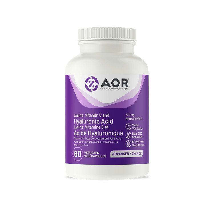 AOR, Lysine, Vitamin C and Hyaluronic Acid, 244 mg, 60 Capsules