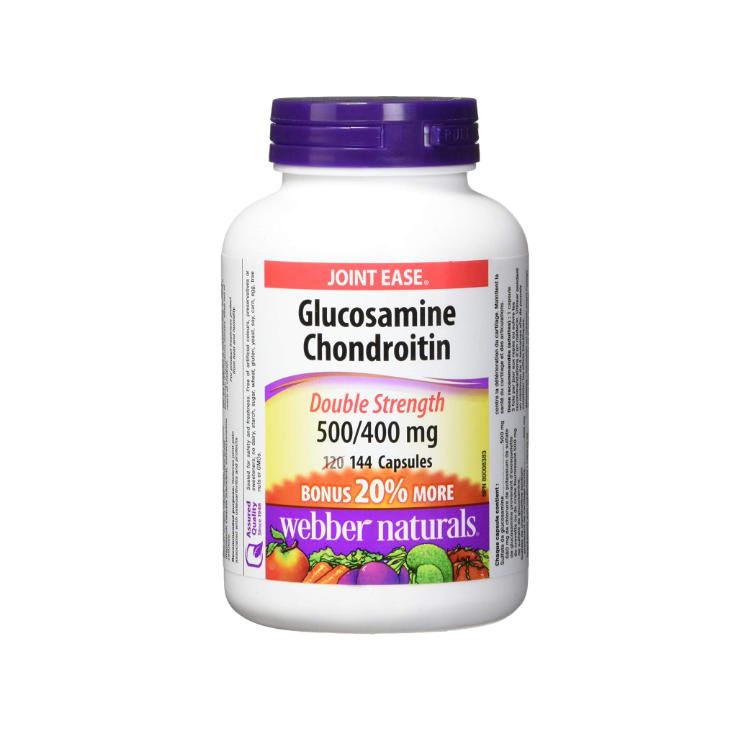 Webber Naturals, Glucosamine Chondroitin,  Double Strength, 500mg/400mg, 144 Capsules