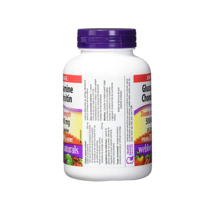 ber Naturals, Glucosamine Chondroitin, Double Strength, 500mg/400mg, 144 Capsules Lifeplus