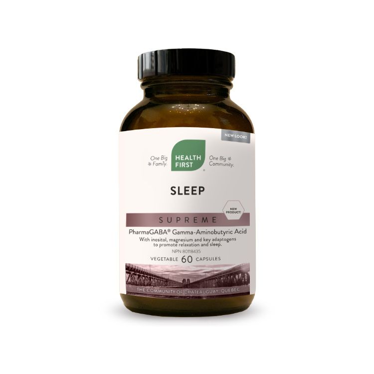 Health First, Sleep Supreme, PharmaGABA® with key adaptogens, 60 Vegetable Capsules