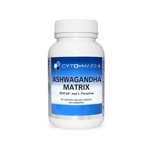 加拿大Cyto-Matrix南非醉茄强化胶囊 60粒 KSM-66®专利形式 添加茶氨酸配方 降低压力和皮质醇水平 平衡情绪