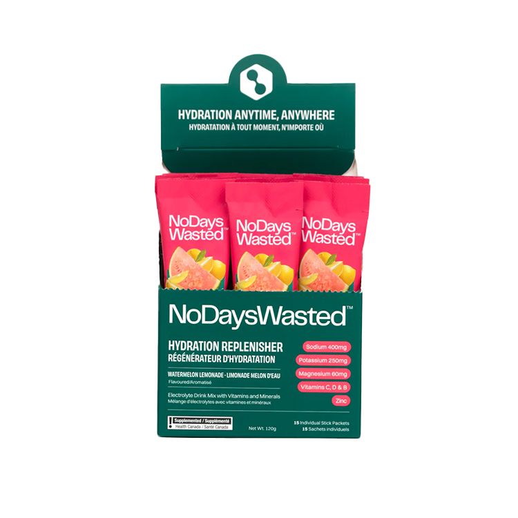 No Days Wasted, Hydration Replenisher, Watermelon Lemonade, 10 Pack