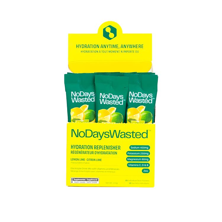 No Days Wasted, Hydration Replenisher, Lemon Lime, 10 Pack