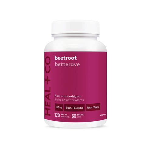 Heal+Co., Beetroot 650mg, 120 Vegi-Capsules