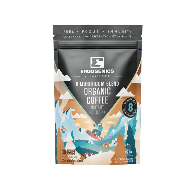 Ergogenics Nutrition, 8 Mushroom Blend, Organic Coffee, 120g